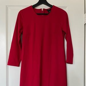 Red 3/4 Sleeve Dress
